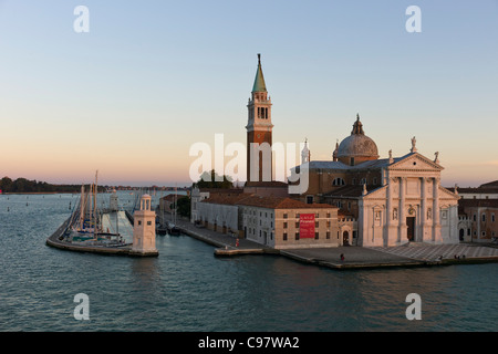 Chiesa di San Giorgio Maggiore Isola mourir sur l'île de San Giorgio Maggiore, à Venise, Vénétie, Italie, Europe Banque D'Images