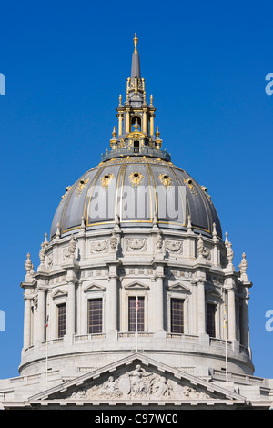 Détail du dôme de l'Hôtel de ville, San Francisco Banque D'Images