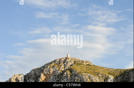 Une vue de la Mirador des Colomar sur la route de cap de Formentor dans le nord-ouest de l'île de Majorque Banque D'Images