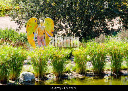 Statue Angel à Beckmen Winery à Los Olivos, en Californie Banque D'Images