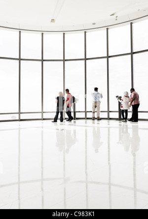 Le plus haut pont d'observation dans le monde, AU SOMMET, vue à couper le souffle, Burj Khalifa, la tour la plus haute au monde, Dubaï Banque D'Images