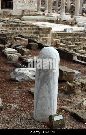 Pilier de St Paul, où Saint Paul aurait été scrourged c 46AD, Paphos, Chypre Banque D'Images