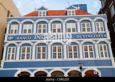 Willemstad Curaçao,pays-Bas Petites Antilles Leeward,Iles ABC,Punda,Handelskade,front de mer,site du patrimoine mondial de l'UNESCO,architecture coloniale,construire Banque D'Images