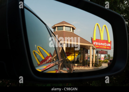 McDonald's restaurant fast food en Indiana USA Banque D'Images