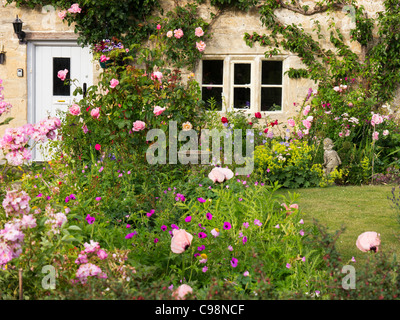 Détail de joli gite, Cotswolds, Gloucestershire, Royaume-Uni Banque D'Images