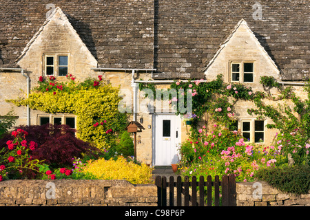 Détail de joli gite, Cotswolds, Gloucestershire, Royaume-Uni Banque D'Images