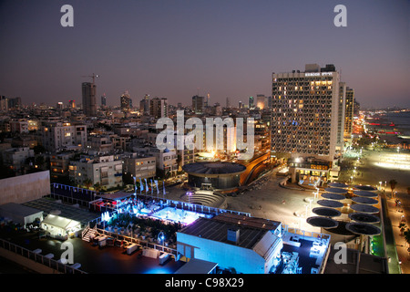 Vue sur les toits de Tel Aviv, Israël. Banque D'Images