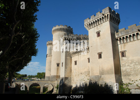 Château médiéval, château de Tarascon, dans le département des Bouches-du-Rhône en Provence, dans le sud de la France Banque D'Images