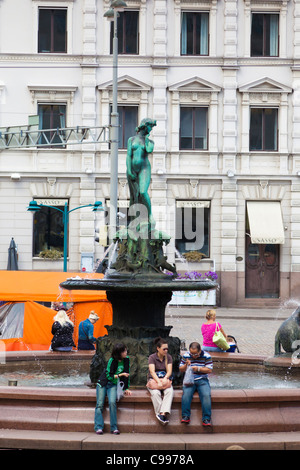 Statue Havis Amanda à Helsinki, Finlande Banque D'Images