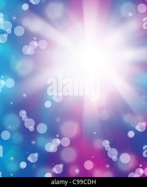 Résumé fond violet bleu frais avec l'effet bokeh Banque D'Images