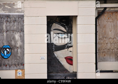 Photo murale sur barricadèrent Building, South Parade, Southsea, Portsmouth, Hampshire, Angleterre, Royaume-Uni Banque D'Images