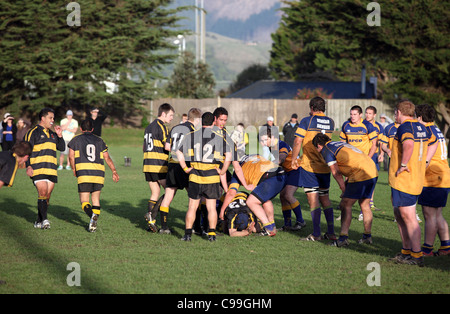 Par rapport à Paraparaumu Foxton premier club rugby. Banque D'Images