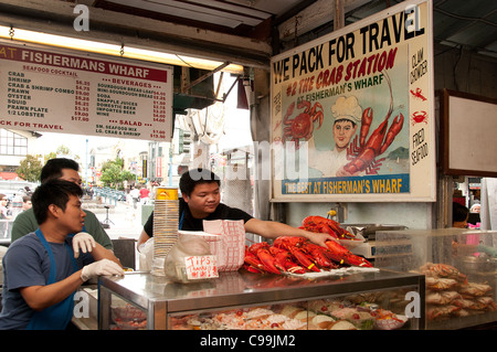 Fisherman's Wharf Lobster Restaurant San Francisco Californie United StatesSan Francisco California United States of America Banque D'Images