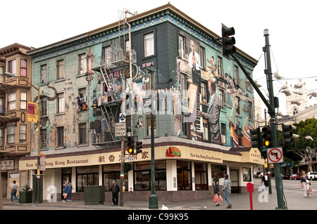 Plage du Nord La Petite Italie San Francisco San Francisco Jazz Musique Restaurant Chinois Chinatown Californie United States Banque D'Images