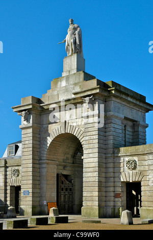 Entrée principale de la Cour Royal William, Plymouth. Banque D'Images