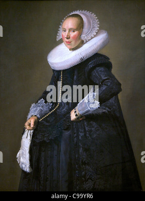 Portrait d'une femme, par Frans Hals, Ashmolean Museum, Oxford University, Oxford, Angleterre Banque D'Images