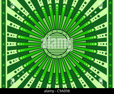 Un style rétro arrière-plan dans un arrangement de couleur vert Banque D'Images