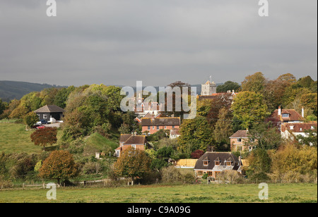 Burpham Arundel village South Downs West Sussex England Banque D'Images