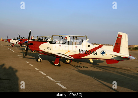 De l'air israélienne Flight Academy Beechcraft T-6A Texan II Banque D'Images