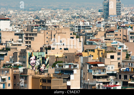 Les toits d'Athènes vu de l'Acropole. La Grèce. 2011. Banque D'Images