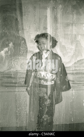 Femme japonaise Itazuke Air Base, le Japon pendant la guerre de Corée. Banque D'Images