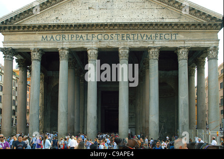 Pantheon Rome Italie Marcus Agrippa s fondation Banque D'Images