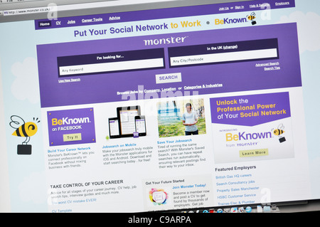 Site web de recherche d'emploi Monster Banque D'Images