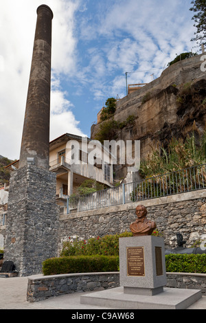 Monument historique de moulin à canne pièces dans Calheta - Madeira, Portugal, Europe Banque D'Images