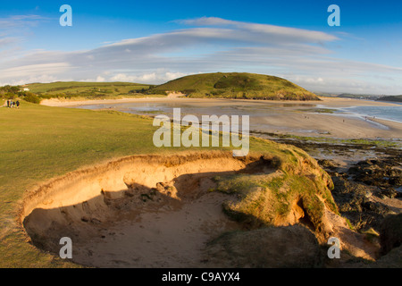 Trebetherick Point ; Daymer Bay ; looking towards Brea Hill, Cornwall, UK Banque D'Images