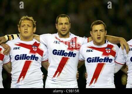 19.11.2011 Leeds, Angleterre. 50e cap pour l'Angleterre Rugby League avant Adrian Morley au cours de la Gillette Quatre Nations Rugby League match final entre l'Angleterre v l'Australie a joué à Elland Road. Banque D'Images