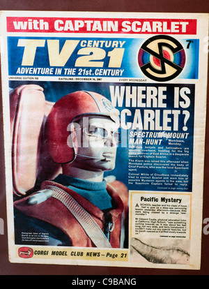 La couverture d'une édition de 1960, 21 bd plat avec Gerry Anderson's Captain Scarlet Banque D'Images