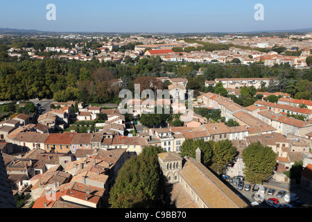 Vue sur la ville de Carcassonne, France Banque D'Images