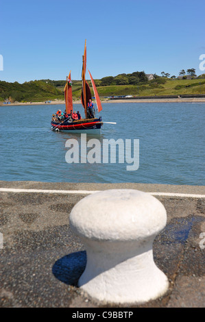 Charles Henry Ashley un vieux canot reconstruite et est aujourd'hui amarré à szigetszentmiklós Anglesey au nord du Pays de Galles UK Banque D'Images