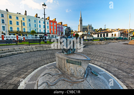 La sculpture dans Navigator JF Kennedy Park, la ville de Cobh, dans le comté de Cork, en République d'Irlande Banque D'Images