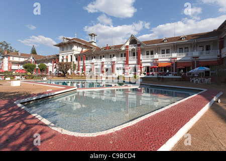 L'Hôtel des Thermes, Antsirabe, Madagascar Banque D'Images