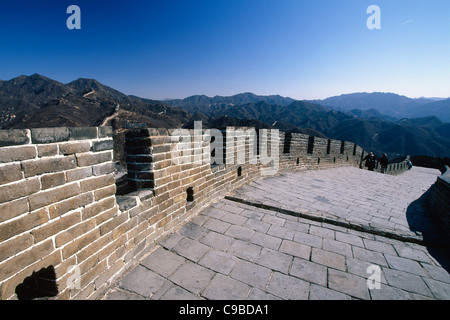 HighAngle Voir d'une Section de la Grande Muraille de Badaling, Section, Chine Banque D'Images