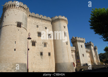 Le château médiéval château de Tarascon du bon roi René à Tarascon, Provence, France Banque D'Images