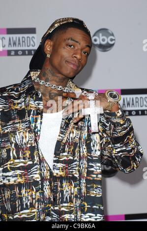 Soulja Boy au niveau des arrivées pour la 38e conférence annuelle de l'American Music Awards - Arrivals, Nokia Theatre à Los Angeles. Vivre, Los Angeles, CA 20 novembre 2011. Photo par : Elizabeth Goodenough/Everett Collection Banque D'Images