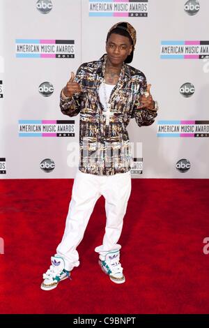 Soulja Boy au niveau des arrivées pour la 38e conférence annuelle de l'American Music Awards - Arrivals, Nokia Theatre à Los Angeles. Vivre, Los Angeles, CA 20 novembre 2011. Photo par : Emiley Schweich/Everett Collection Banque D'Images