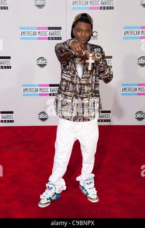 Soulja Boy au niveau des arrivées pour la 38e conférence annuelle de l'American Music Awards - Arrivals, Nokia Theatre à Los Angeles. Vivre, Los Angeles, CA 20 novembre 2011. Photo par : Emiley Schweich/Everett Collection Banque D'Images