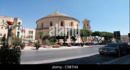 Malte, Mosta (ou Il-Mosta), la Rotonde de St Marija Assunta AKA dôme de Mosta Banque D'Images