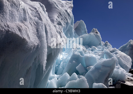 Octobre 2009 Everest la fonte des glaces sur le glacier de Khumbu Banque D'Images