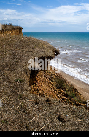 L'érosion côtière sur la côte sud-ouest de l'île de Wight Banque D'Images