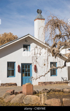 Los Poblanos Inn Ranch ferme biologique, et fleurs de vallée ferme, à Los Ranchos, près de Albuquerque, Nouveau Mexique. Banque D'Images