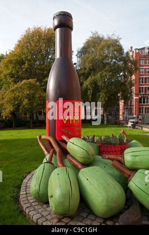 "Un monument à l'Ananas' par Kerry Morrison,1992. Granby Row, Manchester, Angleterre, RU Banque D'Images