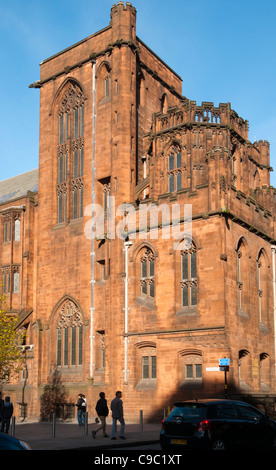 La John Rylands Library. Basil Champneys, 1900. Deansgate, Manchester, Angleterre, Royaume-Uni. Banque D'Images