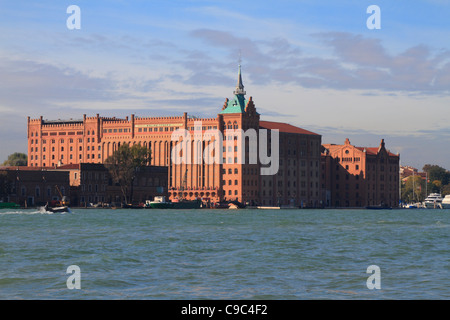 Le Molino Stucky Hilton sur la Giudecca, Venise, Italie, Europe. Banque D'Images