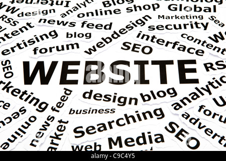 Concept du site avec d'autres mots connexes Banque D'Images