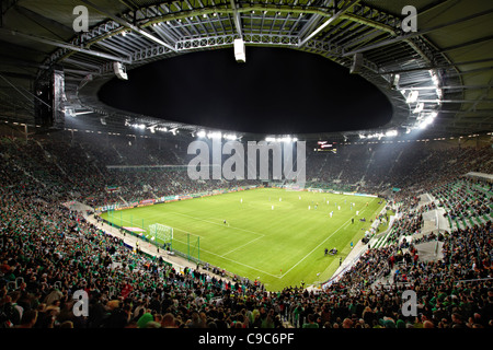 Nouveau stade à Wroclaw, Pologne Banque D'Images