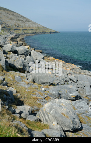 La Limestone Coast et de pointe, la tête noire, le Burren, comté de Clare, Irlande Banque D'Images